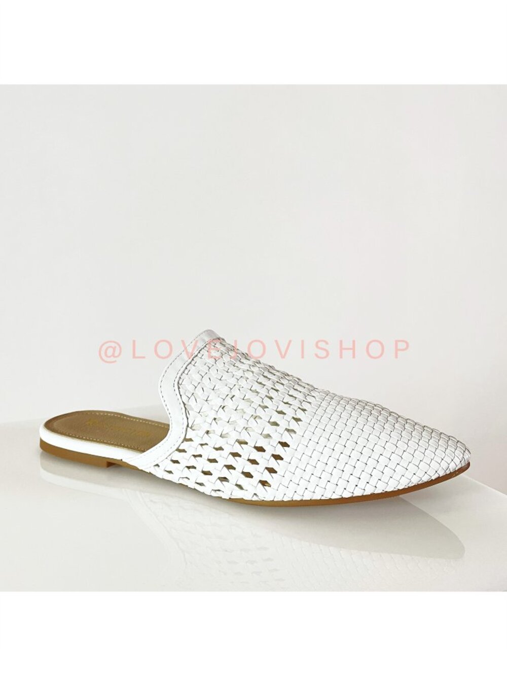 Coastal | White Woven Leather Slides | Deco Mule by Restricted | Summer Slides